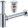 Ulytid Sifone Lavabo Bagno con Piletta Click Clack Troppopieno Scarico