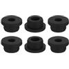 QUARKZMAN 6 Pezzi Occhielli in Gomma 21mm Foro di Perforazione, Passacavi Guarnizione 12mm ID Gommini Passacavo Scrivania Nero Siliconica per Tappo Organizzare Filo Cablaggio Casa Auto