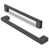 FURNIWARE 5 pezzi maniglia dell'armadio, distanza del foro di 224 mm Maniglie per mobili in acciaio inossidabile Maniglie dell'armadio da cucina Maniglia dell'armadio da cucina-Nero opaco