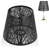 Tissting Paralume in Ferro Battuto Intagliato a Forma di Albero Della Foresta Paralume Vintage E27 Mini Copertura Della Luce Della Decorazione per Lampada da Tavolo Lampada da Comodino Lampada da Terra(Nero)