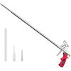 DAFEIKE Pistola a spruzzo per schiuma, lunga 63 cm, pistola per schiuma di precisione, espandibile, pistola per schiuma in poliuretano, pistola per presellatura manuale, rossa