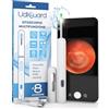 Udivita Otoscopio Pulizia Orecchie Rimozione Cerume con Telecamera 1920p WiFi 3,6mm - UdiGuard Pulitore Orecchie Digitale con 6 Luci LED Adulti Bambini Animali - Compatibile con Android iPhone iPad Bianco