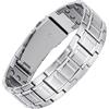 Jeracol Bracciale magnetico da uomo, 3 magneti ultra forti con fibbia pieghevole unica, braccialetto magnetico in titanio per anniversario, dimensioni regolabili e confezione regalo, acciaio
