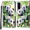 Haninsuze Cover per Samsung Galaxy A56 5G, Portafoglio PU Pelle, panda | Interno TPU Antiurto, Anti-Graffio, Fessura per Schede, Supporto Stand, Design Libro, Flip