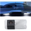 Berlingan Auto Targa Posteriore Illuminata con Telecamera di Retromarcia Visione Notturna Sistema di Parcheggio Impermeabile per FIAT 500 twinair Abarth 500C 595C 695C 312C Linea 500X Telecamera CCD