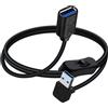YINGAYOU 90 gradi USB 3.0 interruttore prolunga corto prolunga USB con interruttore supporta il trasferimento di dati e la carica 5Gbps (Alto, 30 cm)