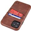 Dockem Exec M2 Cover Portafoglio per iPhone 11 (6.1): Custodia Sottile Porta Carte di Credito con Piastra Metallica Integrata per Supporto Magnetico: Serie M [Marrone]