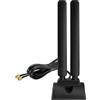 Eightwood Antenna WiFi 6E Amplificatore di segnale Tri-band RP-SMA Antenna WLAN con base magnetica con 2M Cavo di prolunga per router Wi-Fi Scheda WLAN Scheda PCI PC Scheda madre Bluetooth