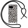 ZhuoFan Custodia con Cordino per Google Pixel 9a 5G, Trasparente Aesthetic Modello Leopardo Disegni Cover con Collana Nero Antiurto Case Regolabile Cellulare Girocollo per Femmina, 02