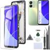 RongZy Schermo LCD per Xiaomi Redmi 13C 23100RN82L Sostituzione Display per Redmi 13C 23100RN82L Digitizer Assembly Vetro di Ricambio Touch Screen con Strumenti(6.74, Nero con Cornice)