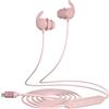 Hmusic Auricolari per Dormire, Silicone morbido e comodo, Isolamento Acustico 30 dB, Cuffie con filo USB-C e microfono, Design piatto per dormire di lato, Viaggio, Meditazione (Rosa)