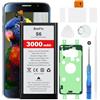 Beefix Batteria per Samsung Galaxy S6, 3000 mAh ad alta capacità
