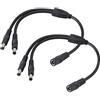 CERRXIAN 5.5/2.1MM 12V DC cavo del divisore 1 maschio a 2 femmine Connettori CCTV DC divisore di potere 1 maschio a 2 femmine Splitter Cable (0.3M)