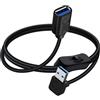 YINGAYOU Cavo USB 3.0 con Interruttore On/Off USB A 90 Gradi con Interruttore Supporta 5Gbps Trasmissione Dati e Funzione di Ricarica, Per PC Portatile, Ventilatore, Lampade (Basso, 30 cm)