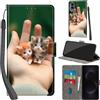 PHINIENLAND Cover per Samsung Galaxy S25 Edge custodia portafoglio Gatto | 3 scomparti carte, 1 tasca banconote, Chiusura magnetica, Supporto, Pelle PU flip cover per Samsung S25 Edge