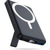 AOGUERBE PowerBank per Magsafe, 10000mAh Power Bank Magnetico Caricatore Wireless Portatile 22.5W PD Ricarica Rapida con Display LED, Batteria Esterna per iPhone 17/16/15/14/13/12/Mini/Pro/Pro Max