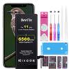 Beefix Batteria per iPhone 11: Batteria Li-Ion 6500mAh alta capacità per iPhone 11 con strumenti riparazione professionali Compatibile con modelli A2111/ A2221/ A2223