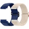 MaEiol 18mm Cinturino Nylon Intrecciato per Huawei Watch GT 6/5/4 41mm / Huawei Watch 5/GT 5 Pro 42mm /Garmin Venu 4/Venu 3S 41mm / Garmin Forerunner 265S/255S, Cinturino Sportivo per Donna Uomo