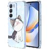 YUXING Cover Trasparente per Realme C71 4G - Custodia Protettiva Sottile in TPU Morbido Antiurto con Carino Motivo Disegno Cool (Cat)