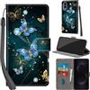 PHINIENLAND Cover per Samsung Galaxy S25 Edge custodia portafoglio Farfalla | 3 scomparti carte, 1 tasca banconote, Chiusura magnetica, Supporto, Pelle PU flip cover per Samsung S25 Edge