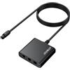 AUTOUTLET Toslink Splitter 1 In 3 Out,Splitter Audio Digitale in Alluminio con Cavo 1m Cavo Fibra Ottica per TV DVD Xbox Soundbar