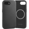 TORRO Custodia compatibile con iPhone 17e e iPhone 16e (6.1" 2026/2025) - Cover protettiva sottile compatibile con MagSafe in vera pelle (Nero)