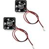 JZK 2 Pezzi 30x30x10mm Mini Ventola di Raffreddamento Silenziosa a 2 Pin DC 24V con Fili 3010 Ventola di Raffreddamento Silenziosa Ventola DC senza spazzole in Miniatura, Ventola per Stampante 3D