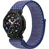 GIOPUEY 22mm 20mm Nylon Cinturini Compatibile con Amazfit T-Rex 3 PRO 48mm/T-Rex 3 PRO 44mm, Traspirante Sport Loop Cinturino in Morbido Nylon Intrecciato, Donne Uomo - Blue