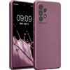 kwmobile Custodia Compatibile con Samsung Galaxy A53 5G Cover - Protezione Back Case Morbida - Silicone TPU Effetto Metallizzato Lavanda Metallizzato
