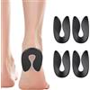 JEYORZY 2 Paia Talloniera in Silicone, Talloniera in Silicone per Tallonite, Talloniera Gel Confortevole Morbido Talloniera, Tallone in silicone per Plantar Fasciite, Tallone e Dolori di Achille-Nero