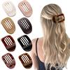 Shenkon Tech 8 fermagli per capelli da donna, fermaglio piatto da donna, clip piatta per capelli sottili, clip antiscivolo per capelli spessi e sottili