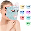 VIHBRAI Maschera viso a LED per terapia a luce rossa per viso e collo, maschera a LED per viso e collo (verde)