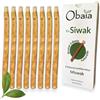 Obaïa 8 pezzi Siwak Sticks Forma economica, 100% naturale Araq Spazzolino Miswak per sbiancamento dei denti, detergente, disinfettante, Meswak Biodegradabile e vegano.