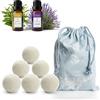 LUMINER® Palline Per asciugatrice, 6 Palle Per Asciugatrice Antipiega Con 2 Oli Essenziali Di Lavanda E Tea Tree, Palline Di Lana Per Asciugatrice Con Profumatore Per Il Bucato