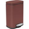 SPIRELLA - Pattumiera Akira 5L Matt-Berry - Design Compatto con Coperchio a Pedale - Acciaio Inox - 30 x 21.4 x 17.6 cm - Colore Bordeaux - Ideale per Bagno o Ufficio