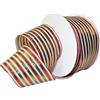 Morex Ribbon 7487.60/50 - 699 French Nastro di Poliestere Barocco Noel, 2 1/2 x 45,7 m, Colore: Bianco/Verde/Rosso