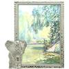 GIFTY GIFTY Cornice portafoto moderna e sottile con elefante, 10,2 x 15,2 cm, per esposizione verticale su tavoli, perfetta per decorare la casa, matrimoni, vacanze, laurea o qualsiasi foto (argento)