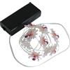 FIESTAS GUIRCA | Ghirlanda Elettrica di Ragni con 10 LED a Batterie (120 cm) - Decorazione per Halloween e Feste a Tema - Ideale per Illuminazione e Atmosfere Terrificanti - Arancione
