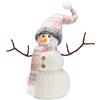 Worldeco Natale fatto a mano San Valentino regalo carino pupazzo di neve animato peluche maglia bambola da collezione figurine natale camera da letto decorazioni per la casa regali di festa