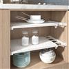 Kayuneed Mensole regolabili per armadio, 35 cm di larghezza, lunghezza 38-60 cm | asta di tensione espandibile per armadi, scaffali regolabili, per cucina, bagno, guardaroba