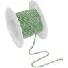 PATIKIL 10 Iarde di Catena A Cristalli Verde (2mm)