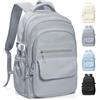 HYC00 Zaino Scuola Media Ragazza Zaino Scuola Superiore Zaini Università Donna Impermeabile Zaini Laptop 14 Pollici,Leggero College Bag for Girls Casual Daypacks Zainetto Unisex Travel Backpack,Grigio