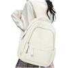HYC00 Zaino Scuola Superiore Media Ragazza Zaini Scolastici Zainetto Casual Daypack Backpack Unisex Zaino Università Donna Per PC Portatile 14 Pollici Laptop Bag per Viaggio Lavoro Scuola, Beige