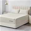 Aisbo Tela Custodia 160x200 Grand Bonnet 40 cm - Tela Custodia 2 Persone 160 x 200 Grand Bonnet 40 cm Matracci in Microfibra Oeko-Tex con Elastica Totale, Beige