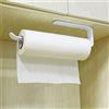 ANHORTS Portarotolo da Parete Cucina, Porta Cucina Senza Forature, Autoadesivo Porta Rotoli Cucina, Porta Rotolo Cucina Montaggio a Parete, Alluminio, Finitura Opaca (A-33cm(white))