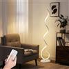 LMiSQ LED Lampada da Terra Soggiorno Dimmerabile - Moderna Lampada da Lettura Touch Control 48W con Timer e Funzione Memoria Lampada da Terra a Collo d'Oca Flessibile per Camera da Letto