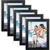 Joyshare Cornice Foto 13x18 cm, Set di 5 (Nero), Cornice MDF con Vetro Acrilico Ultrachiaro, Per Foto e Opere d'Arte