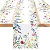 DPKOW 5 Pezzi tovagliette Runner con Fiori Primaverili per Decorazioni pasquali e Primaverili, Lavabili