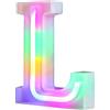 Nordstylee Luci a LED illuminate, lettere al neon per parete, per festa di compleanno, Natale, decorazione di nozze, lettere colorate (L)
