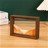 AzureLeap Pittura di Sabbia che Scorre Quadro 3D Sabbia Dinamica Paesaggio Marino, Decorazioni per Casa e Ufficio Giocattolo da Scrivania per Adulti Cornice in Legno [Giallo-6]